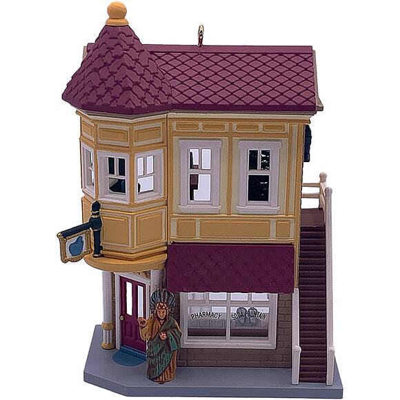 1994 Hallmark Keepsake Neighborhood Drugstore Nostalgic Houses & Shops Ornament - Picture 2 of 8